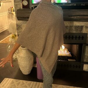 Taupe cashmere Poncho.